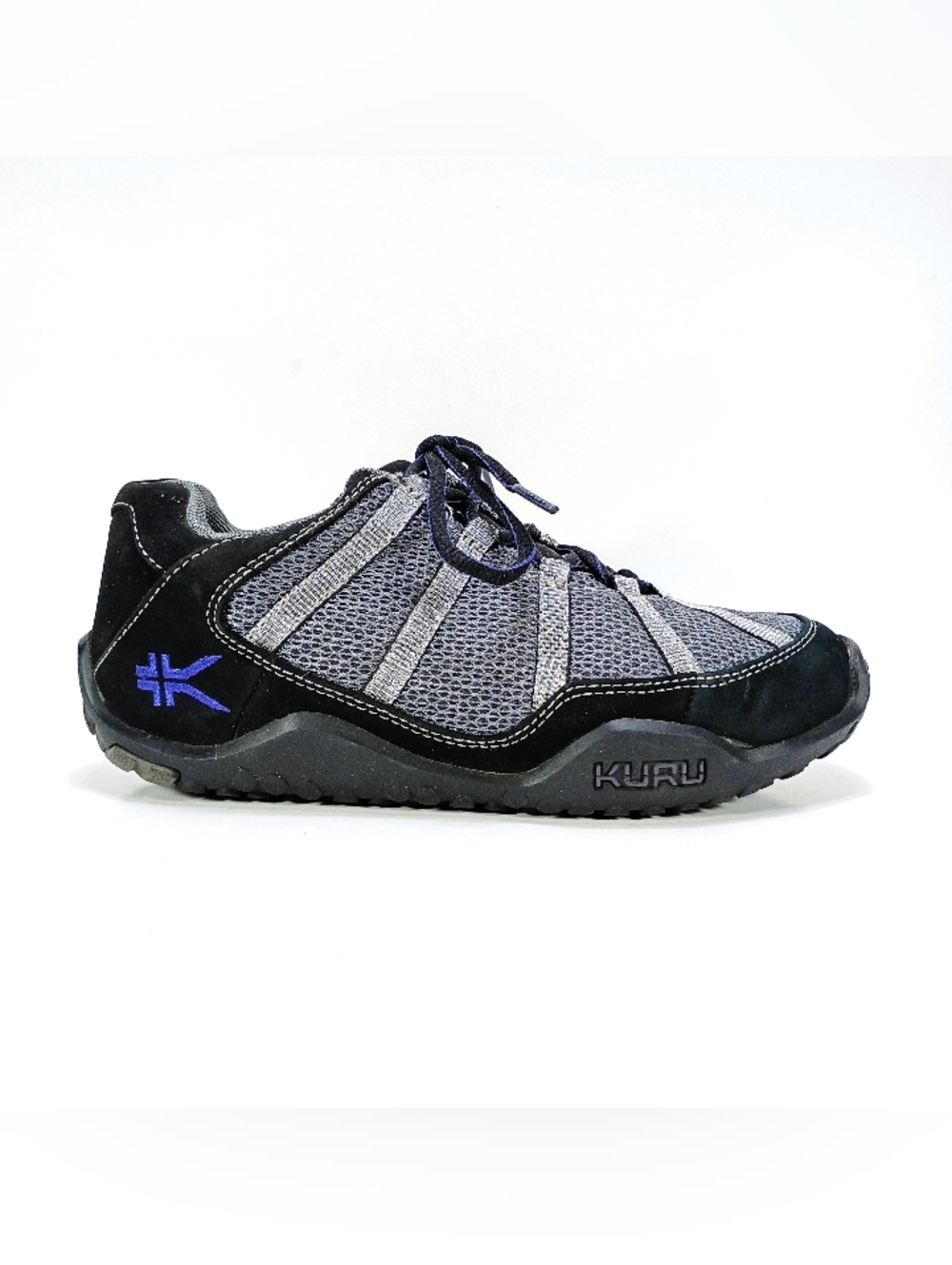 Kuru Chicane Womens 7 Black Suede And Gray Low Top Hiking Shoes Sneakers